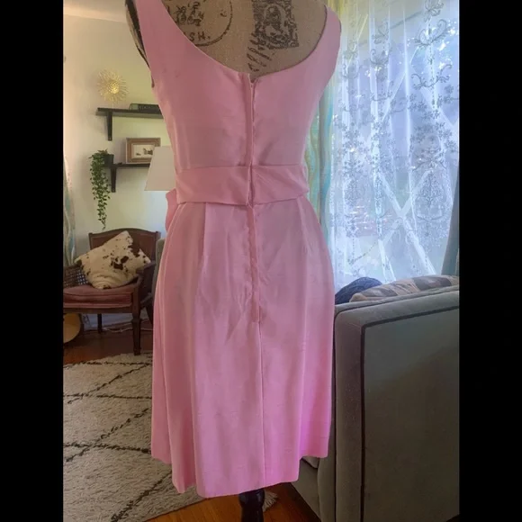 Vintage 60’s Formal Pretty in Pink Cocktail Dress - Picture 7 of 9